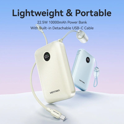 Універсальна мобільна батарея Vention 10000mAh 22.5W Blue (FKAL0-C) Універсальна мобільна батарея Vention 10000mAh 22.5W Blue (FKAL0-C)