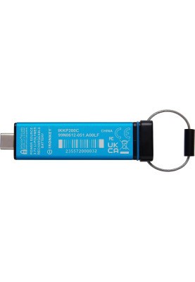 Флеш-накопичувач USB3.2 128GB Kingston IronKey Keypad 200 Type-C Blue (IKKP200C/128GB)
