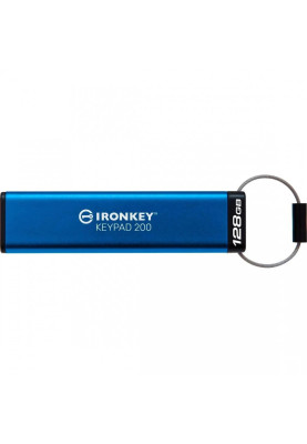 Флеш-накопичувач USB3.2 128GB Kingston IronKey Keypad 200 Type-C Blue (IKKP200C/128GB)