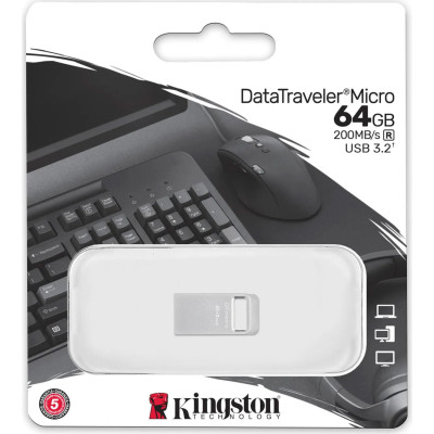 Флеш-накопичувач USB3.2 64GB Kingston DataTraveler Micro (DTMC3G2/64GB) Флеш-накопичувач USB3.2 64GB Kingston DataTraveler Micro (DTMC3G2/64GB)