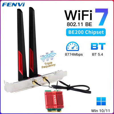 Бездротовий адаптер Fenvi FV-BE200NG Wi-Fi 7, Bluetooth 5.4 Adapter, Tri-band 2.4G/5G/6GHz