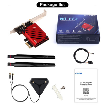 Бездротовий адаптер Fenvi FV-BE8800Pro Wi-Fi 7, Bluetooth 5.4 Gaming Tri Band 2.4G/5G/6GHz