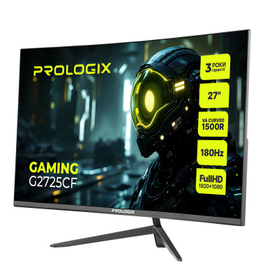 Монітор Prologix Gaming 27` G2725CF VA Black Curved 180Hz