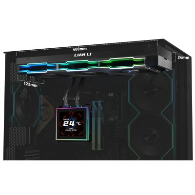 Система водяного охолодження Lian Li HydroShift II LCD-S 360TL Black (G89.GHS2LCDS36TB.00)