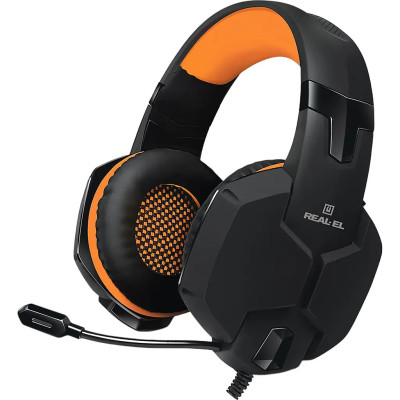 Гарнітура REAL-EL GDX-7700 Black/Orange Гарнітура REAL-EL GDX-7700 Black/Orange
