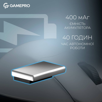 Миша бездротова GamePro Asgard Surt White (GM017W)