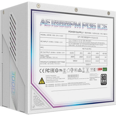 Блок живлення Gigabyte GP-AE1000PM PG5 ICE 1000W Блок живлення Gigabyte GP-AE1000PM PG5 ICE 1000W