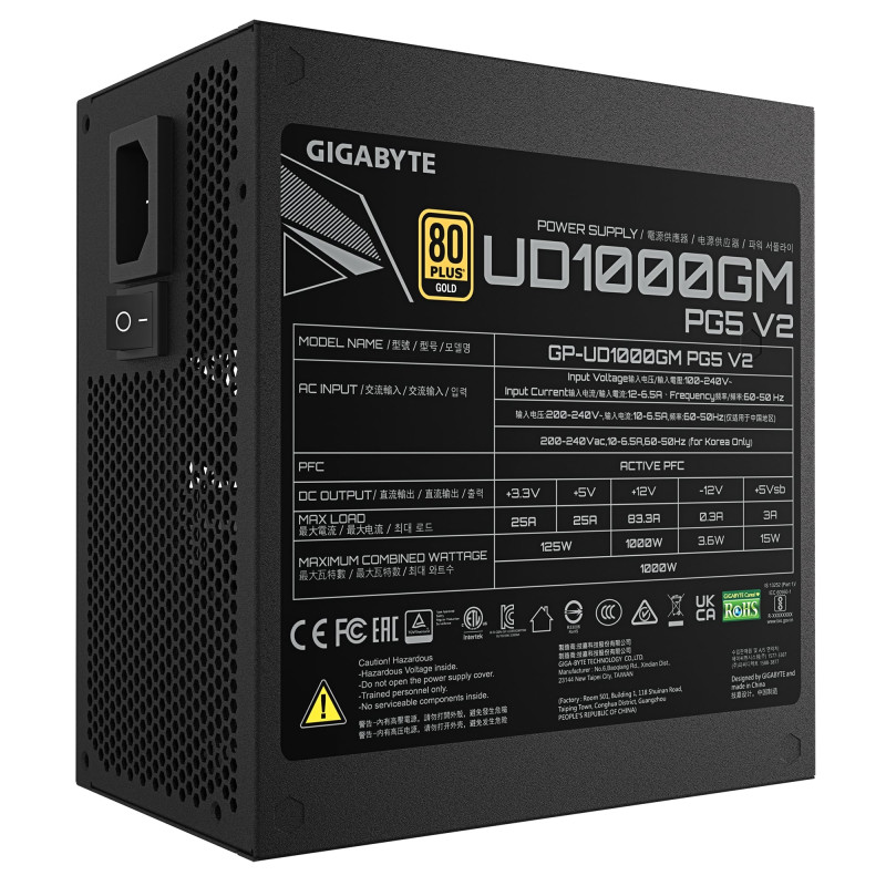 Блок живлення Gigabyte GP-UD1000GM PG5 V2 1000W Блок живлення Gigabyte GP-UD1000GM PG5 V2 1000W