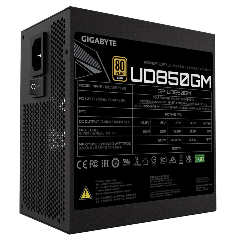 Блок живлення Gigabyte 850W GP-UD850GM