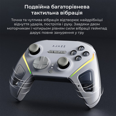 Геймпад Ajazz GP100 RGB White Геймпад Ajazz GP100 RGB White