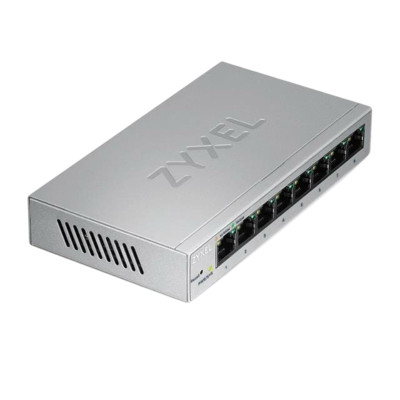 Комутатор ZYXEL GS1200-8 (GS1200-8-EU0101F) (8xGE, метал, настільний, безшумний, WebSmart) Комутатор ZYXEL GS1200-8 (GS1200-8-EU0101F) (8xGE, метал, настільний, безшумний, WebSmart)