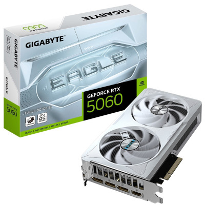 Відеокарта GF RTX 5060 8GB GDDR7 Eagle OC Ice Gigabyte (GV-N5060EAGLEOC ICE-8GD) Відеокарта GF RTX 5060 8GB GDDR7 Eagle OC Ice Gigabyte (GV-N5060EAGLEOC ICE-8GD)