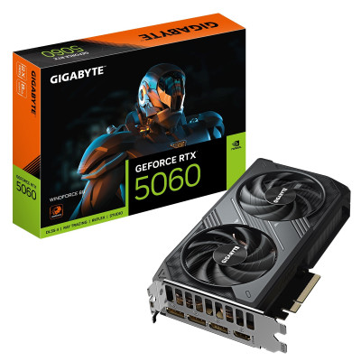 Відеокарта GF RTX 5060 8GB GDDR7 Windforce Gigabyte (GV-N5060WF2-8GD) Відеокарта GF RTX 5060 8GB GDDR7 Windforce Gigabyte (GV-N5060WF2-8GD)