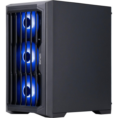 Корпус 1stPlayer H2-BK-4F7 Black без БЖ