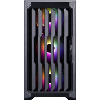 Корпус 1stPlayer H2-BK-4F7 Black без БЖ