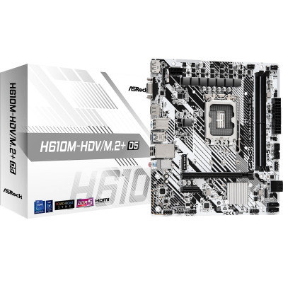 Материнська плата ASRock H610M-HDV/M.2+ D5 Socket 1700 Материнська плата ASRock H610M-HDV/M.2+ D5 Socket 1700