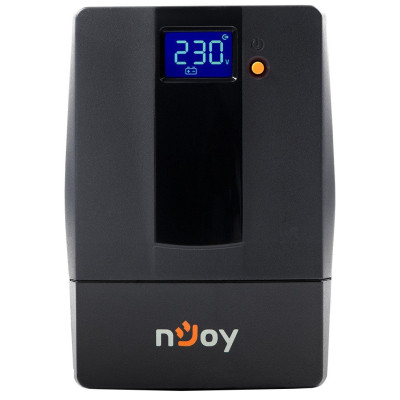 Джерело безперебійного живлення NJOY Horus Plus 600 (PWUP-LI060H1-AZ01B) Lin.int., AVR, 2 x евро, USB, LCD, пластик