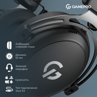 Гарнітура GamePro Asgard Skald Origin Black (HS850B) Гарнітура GamePro Asgard Skald Origin Black (HS850B)