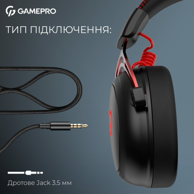 Гарнітура GamePro Asgard Skald Origin Black/Red (HS850BR)