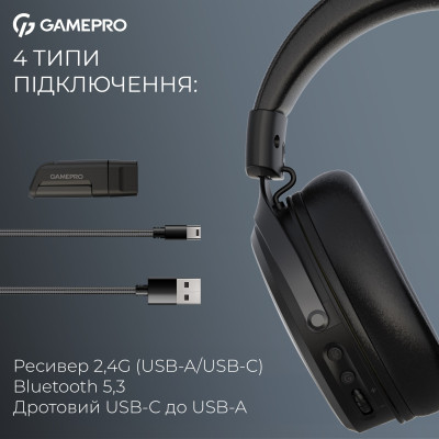 Гарнітура GamePro Asgard Skadi Black (HSW191B) Гарнітура GamePro Asgard Skadi Black (HSW191B)