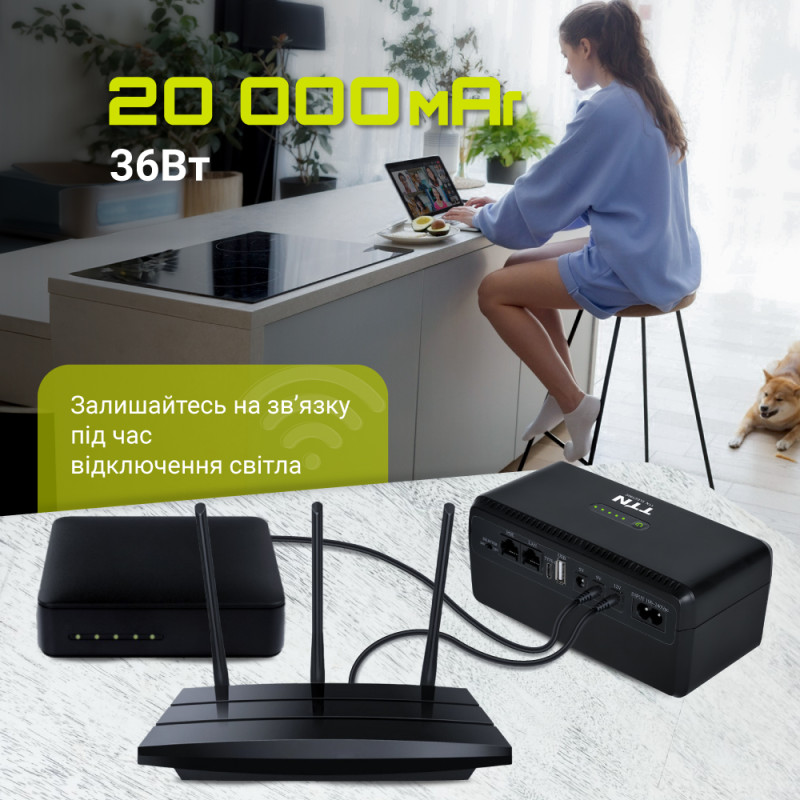 Джерело безперебійного живлення TTN DCL-36W 36W PoE