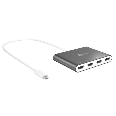 Адаптер J5create USB-A - 4 HDMI (M/F), Silver (JCA366-N)