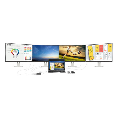 Адаптер J5create USB-A - 4 HDMI (M/F), Silver (JCA366-N)