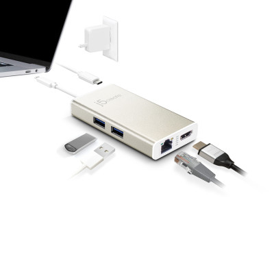 Док-станція J5create USB-C 5-в-1 (JCA374-N) Док-станція J5create USB-C 5-в-1 (JCA374-N)