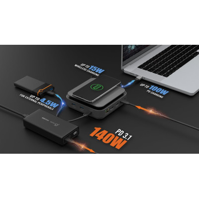 Док-станція J5create USB-C 12-в-1 (JCD3199-N)
