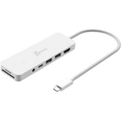 USB-хаб J5create USB-C 6-в-1 White (JCD373EW-N)
