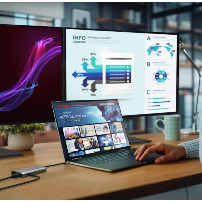 Док-станція J5create USB-C 11-в-1 (JCD397-N)