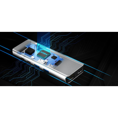 USB-хаб J5create USB-C 6-в-1 Grey (JCD403-N)