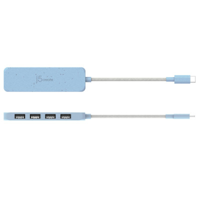 USB-хаб J5create 4 USB-A Cyan (JCH341EC-N) USB-хаб J5create 4 USB-A Cyan (JCH341EC-N)