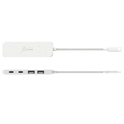 USB-хаб J5create 2 USB-A/2 USB-С White (JCH342EW-N)