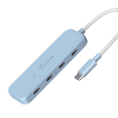 USB-хаб J5create 4 USB-C Cyan (JCH345EC-N)