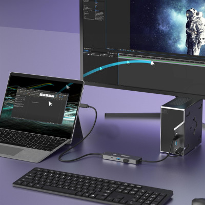 USB-хаб J5create Wormhole Switch Grey (JCH462-N)