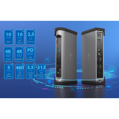 Док-станція J5create USB-C 15-в-1 (JTD568-EN)