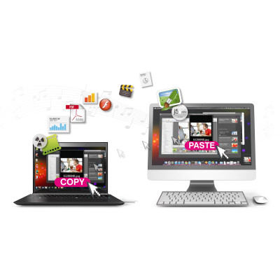 Адаптер J5create USB-A/USB-A (M/M), 1.8 м, White (JUC400-N)