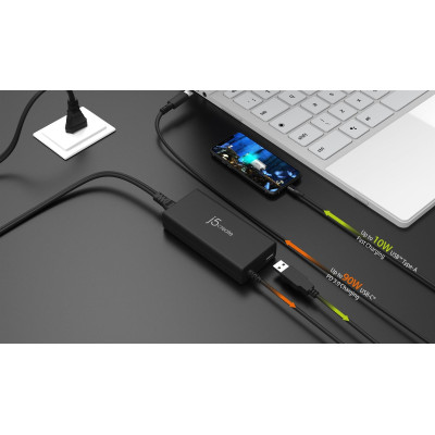 Мережевий зарядний пристрій J5create Super Charger 100W Black (JUP2290C-EN)