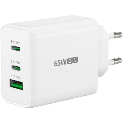 Мережевий зарядний пристрій J5create GaN USB-C 65W White (JUP3365E-EN)