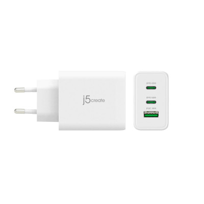 Мережевий зарядний пристрій J5create GaN USB-C 65W White (JUP3365E-EN)