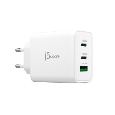 Мережевий зарядний пристрій J5create GaN USB-C 65W White (JUP3365E-EN)