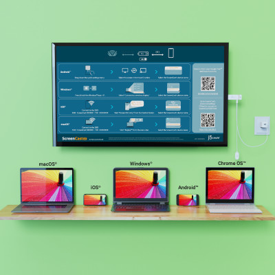 Бездротовий адаптер дисплея ScreenCast J5create 4K до 15м (JVAW76-N)