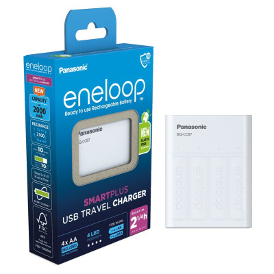 Зарядний пристрій Panasonic Eneloop ready USB in/out з функцією Power Bank + AA 2000 mAh Зарядний пристрій Panasonic Eneloop ready USB in/out з функцією Power Bank + AA 2000 mAh