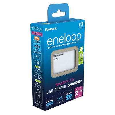 Зарядний пристрій Panasonic Eneloop ready USB in/out з функцією Power Bank + AA 2000 mAh Зарядний пристрій Panasonic Eneloop ready USB in/out з функцією Power Bank + AA 2000 mAh