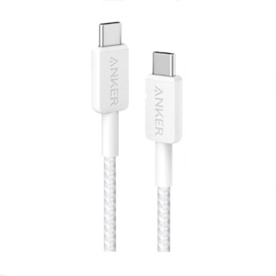 Кабель Anker 322 USB-C - USB-C 0.9 м, White (A81F5H21/A81F5G21)