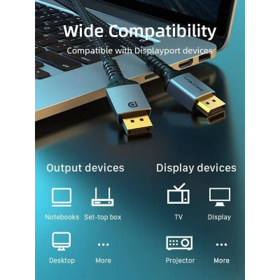Кабель Cabletime DisplayPort - DisplayPort V 1.4 (M/M), 3 м Black (CD11N) Кабель Cabletime DisplayPort - DisplayPort V 1.4 (M/M), 3 м Black (CD11N)