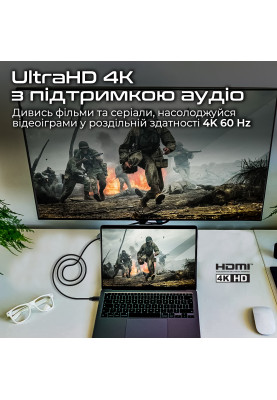 Кабель Promate HDMI - HDMI (M/M), 10 м, Black (prolink4k60-10m)
