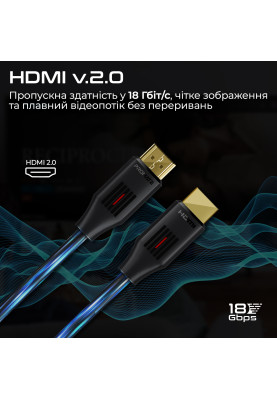 Кабель Promate HDMI - HDMI (M/M), 10 м, Black (prolink4k60-10m)