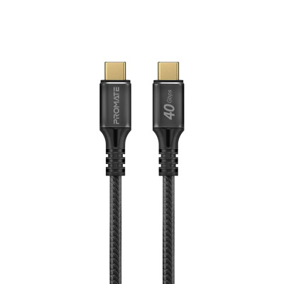 Кабель Promate USB Type-C - USB Type-C (M/M), 5 A, 240 W, 1 м, PowerBolt240 Black